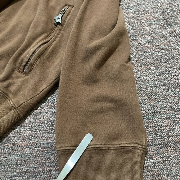 LRG Lifted Research Group Hoodie Mens M Brown Full Zip Pockets Grass Roots - Picture 3 of 13
